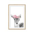 Picture of Flower Crown Deer _GroupedProduct_Rectangle_Portrait_Mini_ _GroupedProduct_Rectangle_Portrait_Framed_Matted_