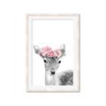 Picture of Flower Crown Deer _GroupedProduct_Rectangle_Portrait_Mini_ _GroupedProduct_Rectangle_Portrait_Framed_Matted_
