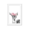 Picture of Flower Crown Deer _GroupedProduct_Rectangle_Portrait_Mini_ _GroupedProduct_Rectangle_Portrait_Framed_Matted_