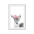 Picture of Flower Crown Deer _GroupedProduct_Rectangle_Portrait_Mini_ _GroupedProduct_Rectangle_Portrait_Framed_Matted_
