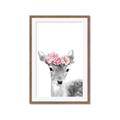 Picture of Flower Crown Deer _GroupedProduct_Rectangle_Portrait_Mini_ _GroupedProduct_Rectangle_Portrait_Framed_Matted_