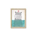 Picture of Water Hippo _GroupedProduct_Rectangle_Portrait_Mini_ _GroupedProduct_Rectangle_Portrait_Framed_Matted_