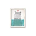 Picture of Water Hippo _GroupedProduct_Rectangle_Portrait_Mini_ _GroupedProduct_Rectangle_Portrait_Framed_Matted_