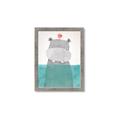 Picture of Water Hippo _GroupedProduct_Rectangle_Portrait_Mini_ _GroupedProduct_Rectangle_Portrait_Framed_Matted_