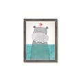 Picture of Water Hippo _GroupedProduct_Rectangle_Portrait_Mini_ _GroupedProduct_Rectangle_Portrait_Framed_Matted_