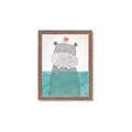 Picture of Water Hippo _GroupedProduct_Rectangle_Portrait_Mini_ _GroupedProduct_Rectangle_Portrait_Framed_Matted_