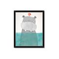 Picture of Water Hippo _GroupedProduct_Rectangle_Portrait_Mini_ _GroupedProduct_Rectangle_Portrait_Framed_Matted_