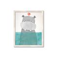 Picture of Water Hippo _GroupedProduct_Rectangle_Portrait_Mini_ _GroupedProduct_Rectangle_Portrait_Framed_Matted_