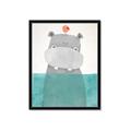 Picture of Water Hippo _GroupedProduct_Rectangle_Portrait_Mini_ _GroupedProduct_Rectangle_Portrait_Framed_Matted_