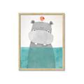 Picture of Water Hippo _GroupedProduct_Rectangle_Portrait_Mini_ _GroupedProduct_Rectangle_Portrait_Framed_Matted_