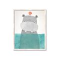 Picture of Water Hippo _GroupedProduct_Rectangle_Portrait_Mini_ _GroupedProduct_Rectangle_Portrait_Framed_Matted_