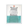 Picture of Water Hippo _GroupedProduct_Rectangle_Portrait_Mini_ _GroupedProduct_Rectangle_Portrait_Framed_Matted_