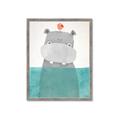 Picture of Water Hippo _GroupedProduct_Rectangle_Portrait_Mini_ _GroupedProduct_Rectangle_Portrait_Framed_Matted_