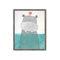 Picture of Water Hippo _GroupedProduct_Rectangle_Portrait_Mini_ _GroupedProduct_Rectangle_Portrait_Framed_Matted_