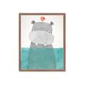 Picture of Water Hippo _GroupedProduct_Rectangle_Portrait_Mini_ _GroupedProduct_Rectangle_Portrait_Framed_Matted_