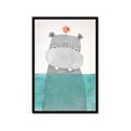 Picture of Water Hippo _GroupedProduct_Rectangle_Portrait_Mini_ _GroupedProduct_Rectangle_Portrait_Framed_Matted_