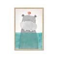 Picture of Water Hippo _GroupedProduct_Rectangle_Portrait_Mini_ _GroupedProduct_Rectangle_Portrait_Framed_Matted_