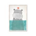 Picture of Water Hippo _GroupedProduct_Rectangle_Portrait_Mini_ _GroupedProduct_Rectangle_Portrait_Framed_Matted_