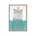 Picture of Water Hippo _GroupedProduct_Rectangle_Portrait_Mini_ _GroupedProduct_Rectangle_Portrait_Framed_Matted_