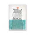 Picture of Water Hippo _GroupedProduct_Rectangle_Portrait_Mini_ _GroupedProduct_Rectangle_Portrait_Framed_Matted_