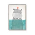 Picture of Water Hippo _GroupedProduct_Rectangle_Portrait_Mini_ _GroupedProduct_Rectangle_Portrait_Framed_Matted_
