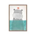 Picture of Water Hippo _GroupedProduct_Rectangle_Portrait_Mini_ _GroupedProduct_Rectangle_Portrait_Framed_Matted_