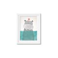 Picture of Water Hippo _GroupedProduct_Rectangle_Portrait_Mini_ _GroupedProduct_Rectangle_Portrait_Framed_Matted_