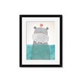 Picture of Water Hippo _GroupedProduct_Rectangle_Portrait_Mini_ _GroupedProduct_Rectangle_Portrait_Framed_Matted_