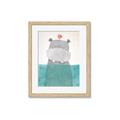 Picture of Water Hippo _GroupedProduct_Rectangle_Portrait_Mini_ _GroupedProduct_Rectangle_Portrait_Framed_Matted_
