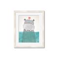 Picture of Water Hippo _GroupedProduct_Rectangle_Portrait_Mini_ _GroupedProduct_Rectangle_Portrait_Framed_Matted_