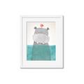 Picture of Water Hippo _GroupedProduct_Rectangle_Portrait_Mini_ _GroupedProduct_Rectangle_Portrait_Framed_Matted_