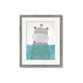 Picture of Water Hippo _GroupedProduct_Rectangle_Portrait_Mini_ _GroupedProduct_Rectangle_Portrait_Framed_Matted_