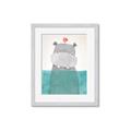 Picture of Water Hippo _GroupedProduct_Rectangle_Portrait_Mini_ _GroupedProduct_Rectangle_Portrait_Framed_Matted_
