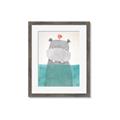 Picture of Water Hippo _GroupedProduct_Rectangle_Portrait_Mini_ _GroupedProduct_Rectangle_Portrait_Framed_Matted_