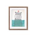 Picture of Water Hippo _GroupedProduct_Rectangle_Portrait_Mini_ _GroupedProduct_Rectangle_Portrait_Framed_Matted_