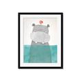 Picture of Water Hippo _GroupedProduct_Rectangle_Portrait_Mini_ _GroupedProduct_Rectangle_Portrait_Framed_Matted_