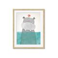 Picture of Water Hippo _GroupedProduct_Rectangle_Portrait_Mini_ _GroupedProduct_Rectangle_Portrait_Framed_Matted_