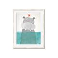 Picture of Water Hippo _GroupedProduct_Rectangle_Portrait_Mini_ _GroupedProduct_Rectangle_Portrait_Framed_Matted_