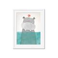 Picture of Water Hippo _GroupedProduct_Rectangle_Portrait_Mini_ _GroupedProduct_Rectangle_Portrait_Framed_Matted_