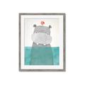 Picture of Water Hippo _GroupedProduct_Rectangle_Portrait_Mini_ _GroupedProduct_Rectangle_Portrait_Framed_Matted_