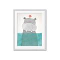 Picture of Water Hippo _GroupedProduct_Rectangle_Portrait_Mini_ _GroupedProduct_Rectangle_Portrait_Framed_Matted_