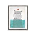 Picture of Water Hippo _GroupedProduct_Rectangle_Portrait_Mini_ _GroupedProduct_Rectangle_Portrait_Framed_Matted_