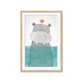Picture of Water Hippo _GroupedProduct_Rectangle_Portrait_Mini_ _GroupedProduct_Rectangle_Portrait_Framed_Matted_