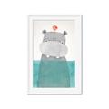 Picture of Water Hippo _GroupedProduct_Rectangle_Portrait_Mini_ _GroupedProduct_Rectangle_Portrait_Framed_Matted_