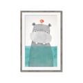 Picture of Water Hippo _GroupedProduct_Rectangle_Portrait_Mini_ _GroupedProduct_Rectangle_Portrait_Framed_Matted_