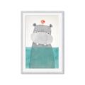Picture of Water Hippo _GroupedProduct_Rectangle_Portrait_Mini_ _GroupedProduct_Rectangle_Portrait_Framed_Matted_
