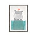 Picture of Water Hippo _GroupedProduct_Rectangle_Portrait_Mini_ _GroupedProduct_Rectangle_Portrait_Framed_Matted_