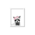 Picture of Flower Crown Raccoon _GroupedProduct_Rectangle_Portrait_Mini_ _GroupedProduct_Rectangle_Portrait_Framed_Matted_