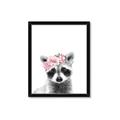 Picture of Flower Crown Raccoon _GroupedProduct_Rectangle_Portrait_Mini_ _GroupedProduct_Rectangle_Portrait_Framed_Matted_