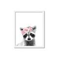 Picture of Flower Crown Raccoon _GroupedProduct_Rectangle_Portrait_Mini_ _GroupedProduct_Rectangle_Portrait_Framed_Matted_